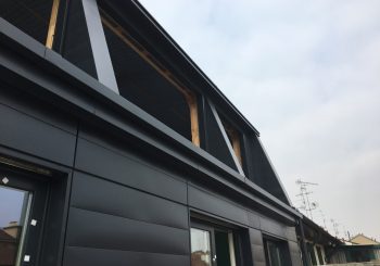 Abitazione privata-rivestimento di facciata in alluminio Prefa antracite